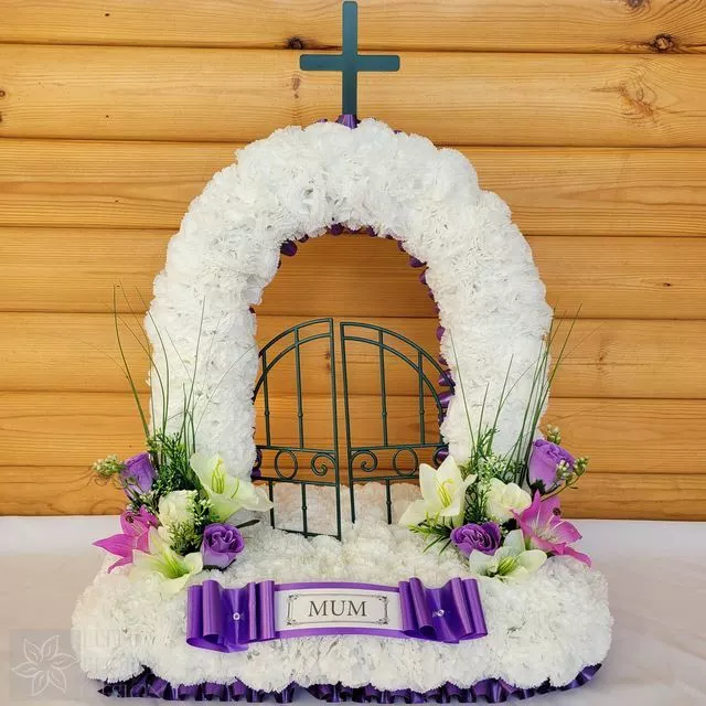 Irish Funeral Flowers Gates of Heaven Silk Artificial Wreath