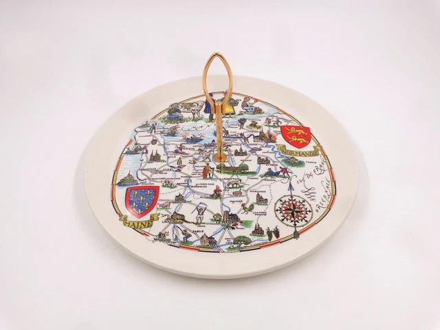 Plat Ancien Lunéville Décor Impératrice Eugénie Croix De Lorraine | Pièce Historique à Restaurer