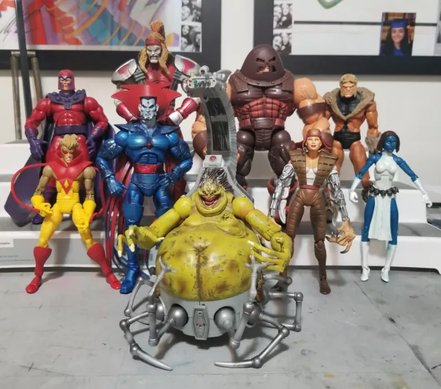Marvel Legends X Men Villian Lot. Toybiz Magneto, Sabertooth, Juggernaut, Mojo