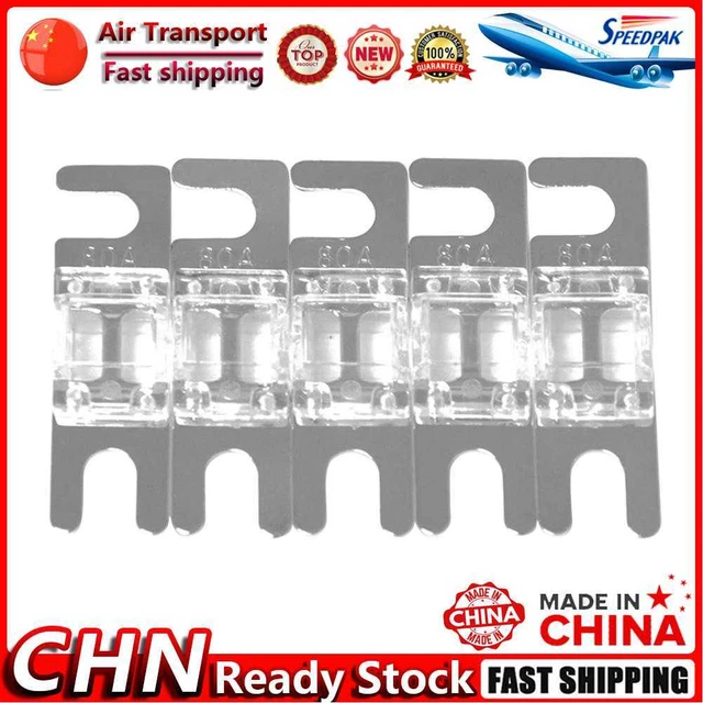 5pcs AFS Mini ANL Fuses 32V 30/40/60/80/100A for Car Stereo Audio (White 80 A) F