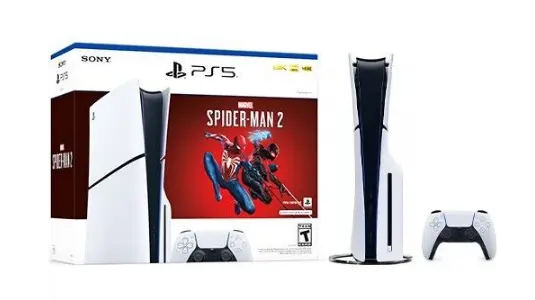 Sony PS5 Slim Blu-Ray Edition Marvel's Spider-Man 2 Bundle 1TB Video Game...