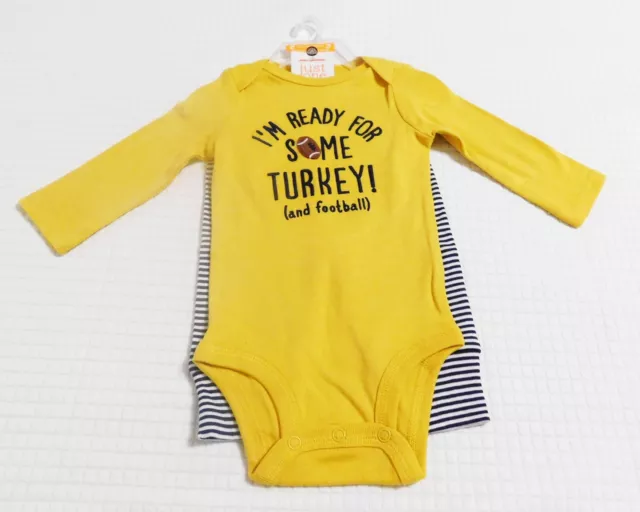 Carters Thanksgiving Ready for Turkey & Football Infant Outfit (SIZE 6 Months)