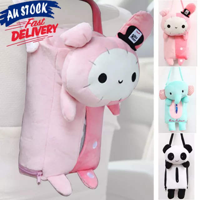 Car Decor Animal Tissue Box Cartoon Paper Storage Napkin Cover Holder Hanging