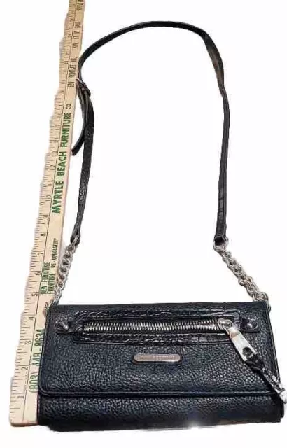 Dana Buchman Petite Pebbled Leather Zipper Accented Wallet CrossBody HandBag!
