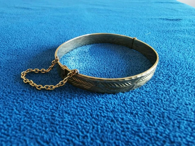 ROLLED GOLD BRACELET - 1960s Vintage Bracelon Ltd 50 micron 9ct Gold Bangle  £39.99 - PicClick UK