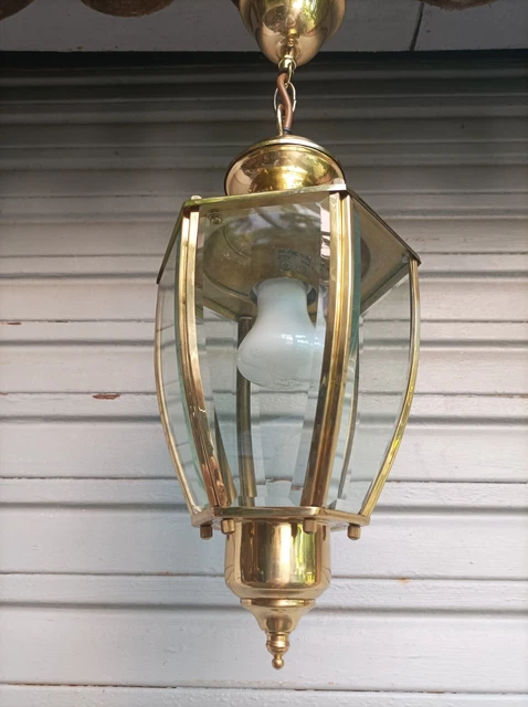 Lampe-tempête (lampe à Pétrole) Ancienne En Laiton - Style Vintage, Fonctionne Au Kérosène - Hauteur 22 Cm