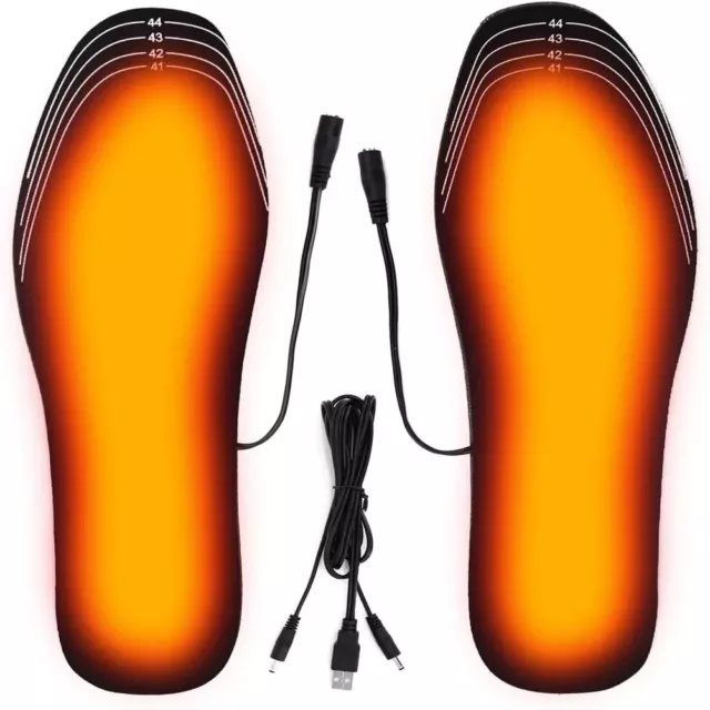 Semelles intérieures de chaussures métropolitaines USB, chauffe-pieds électrique