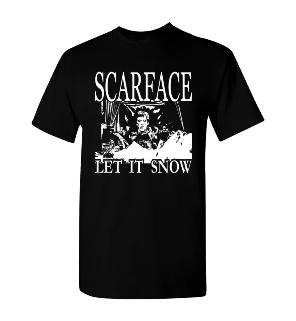 Scarface T-Shirt Let It Snow Tony Montana Crossover Original Gangster Classic
