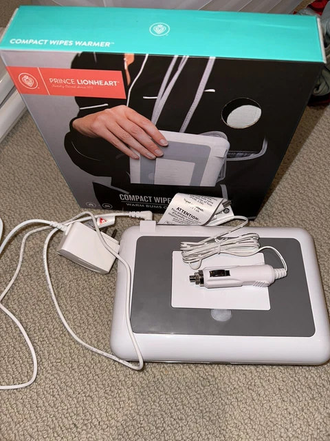 Prince Lionheart Compact Wipes Warmer - White/Grey