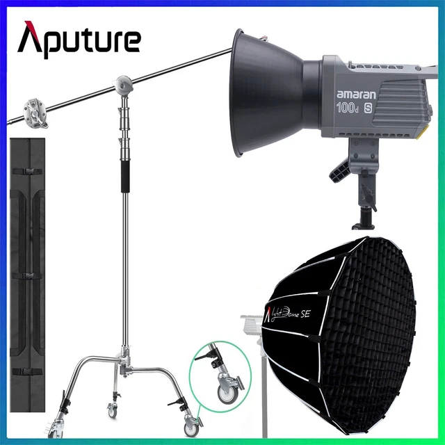 APUTURE AMARAN 100D S 100W 5600K Daylight LED Video Light +Light Dome ...