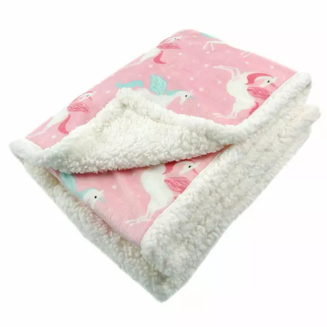 BORITAR Flannel Fleece Throw Blanket Sherpa Plush Soft Bed Blankets 50"x60" Pink