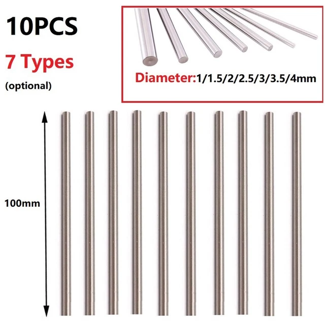 Utensile asta rotonda 10 pezzi 100 mm 100 mm lungo utensile rotante gambo dritto HSS