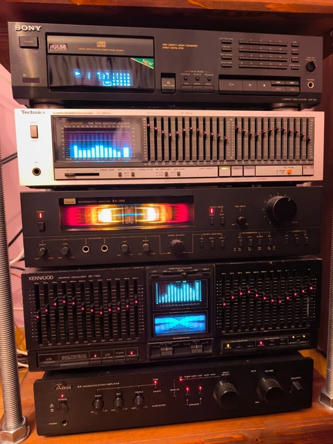 Égaliseur Graphique Stéréo Technics SH-8065, état Esthétique Et Fonctionnel Parfait