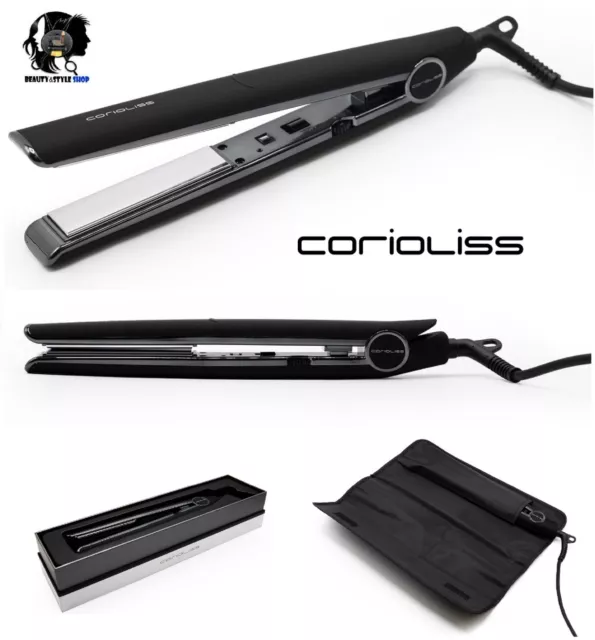 Piastra Capelli Professionale Corioliss C1 Black Soft Touch Chrome Titanio 235°