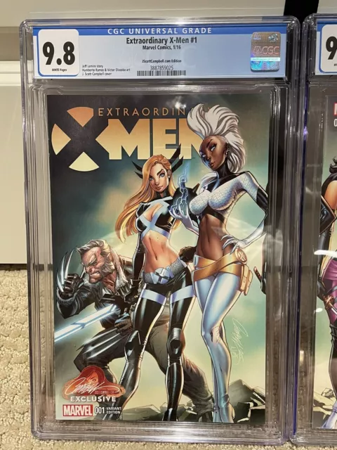 Uncanny X-Men #1 Extraordinary X-Men #1 2016 CGC 9.8 Connecting Covers Campbell 2
