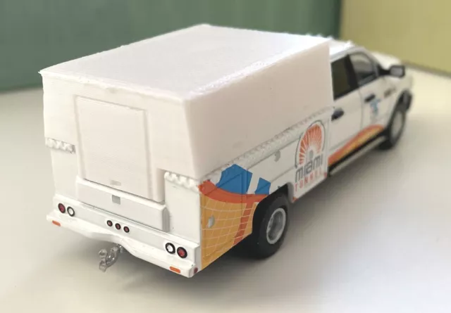 3D Printed Add-On Shell for 1/64 Greenlight Dodge Ram 3500 Service Truck Laramie