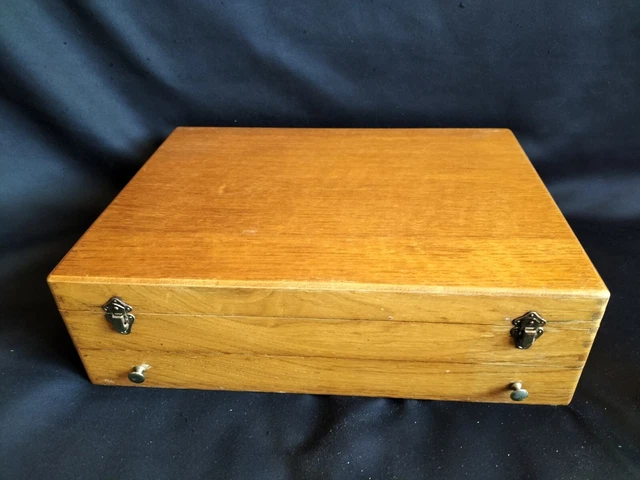 Beau coffret/écrin vide en bois/chêne pour ménagère 60/72/84 pièces