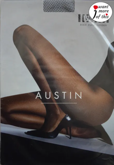 Wolford Austin Bi-Colour Strumpfhose Tights Panty Collant Medium snow grey / blk