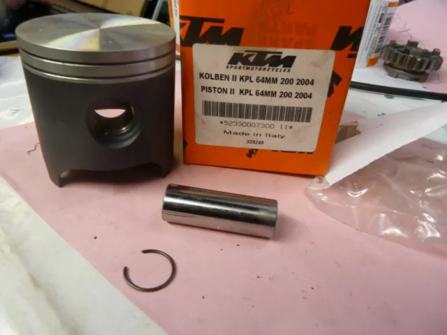 Nos KTM KOLBEN UND PIN 64 MM SX125 04-05 EXC200 04-16CIRCA 52330007300