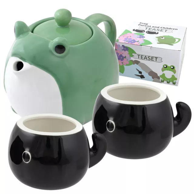 HAKONE YOSEGI Teapot & Teacup, Frog, Japanese tea set, Tea Service Set Ceramic T