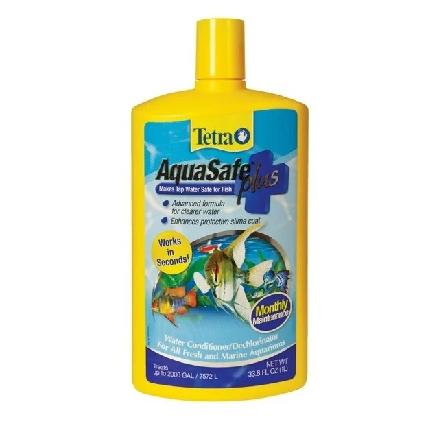 AquaSafe Plus Aquarium Water Conditioner & Dechlorinator, 33.8 oz