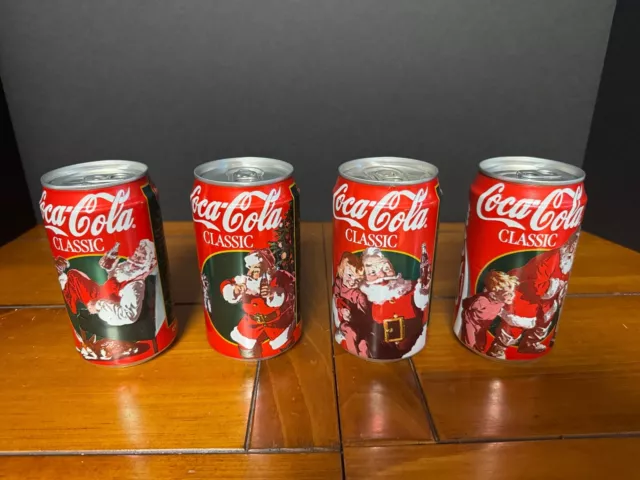 Coca Cola Santa 1996 Can - Sealed Empty Cans All 4 Different Cans