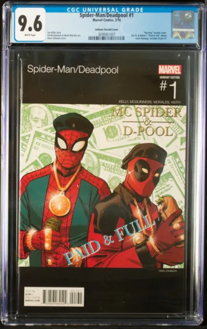 Spider-Man Deadpool #1 CGC 9.6 Johnson Hip Hop Variant Paid In Full Album Homage