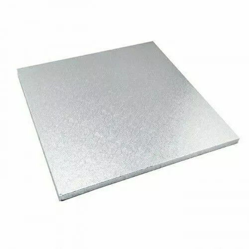 Masonite Cake Boards 5mm Silver RD/SQ - Various Sizes - 10Pc Wedding Cake Boards