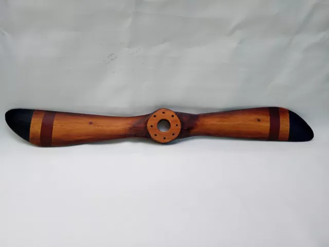 Vintage Handmade WWII Wooden Airplane Propeller Home Decor 35.5" Long Hang Ready Vintage Handmade WWII Wooden Airplane Propeller Home Decor 35.5" Long Hang Ready