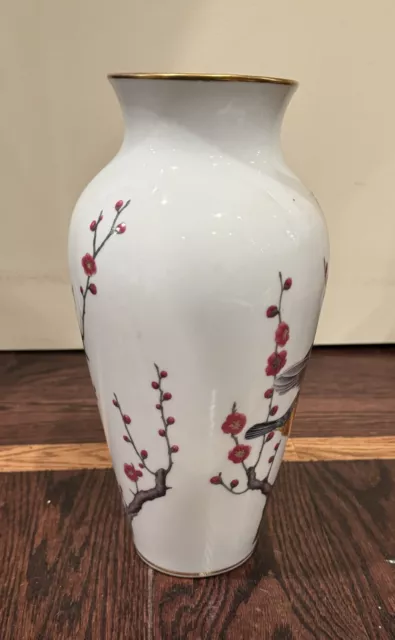 Franklin Porcelain "The Heralds of Spring" Vase 12"x6" - Ryu Okazaki 1981 Japan 2