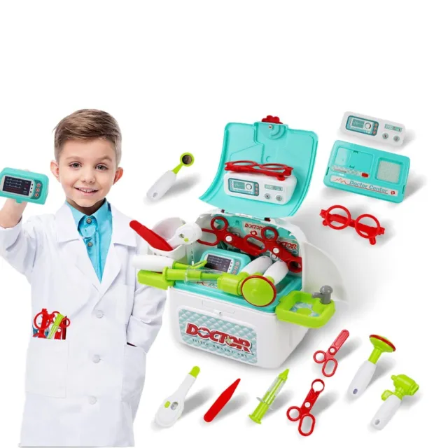 Kids Pretend Play Doctor Kit Backpack Shaped Role Play Doctor Toy Kit Playset