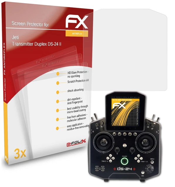 Bruni 2x Écran protecteur pour Jeti Transmitter Duplex DS-24 Protecteur d' écran