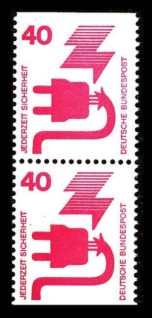 BUND Unfall, Mi. 699 C/D **, 40 Pf. senkrechtes Paar oben und unten geschnitten