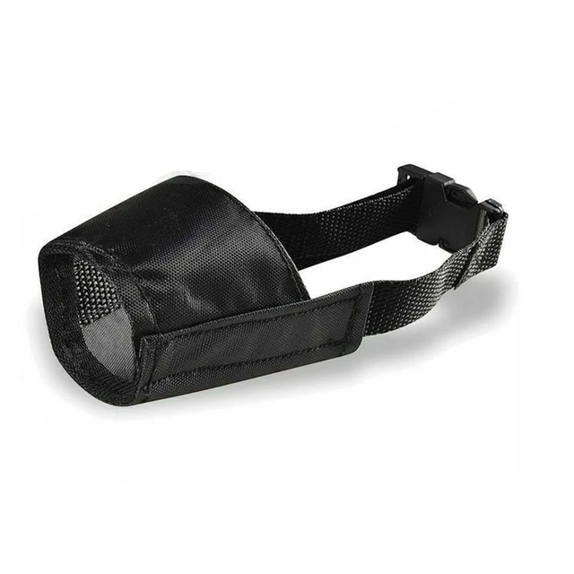 Correa de bozal ajustable para mascota de tela Oxford anti ladridos (1)