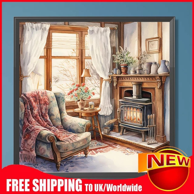 Paint By Numbers Kit On Canvas DIY Oil Art Room Picture Home Wall Decor 40x40cm