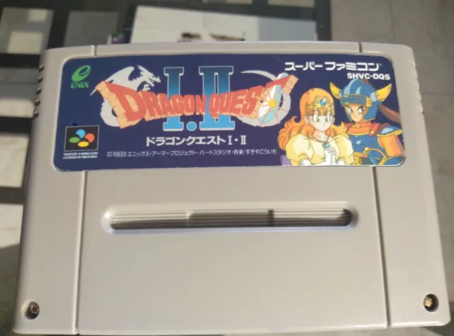 Dragon Quest 1 + 2 de SNES en español (compatible formato PAL). DQ1 + DQ2 I + II