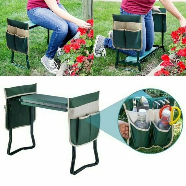 Optifit 2 in 1 Folding Kneeling Stool with Tool Holder Bag, Portable Gardening Seat Carbon Steel Stool for Easy Gardening Work, Great Gift for Any Gardener main image 0