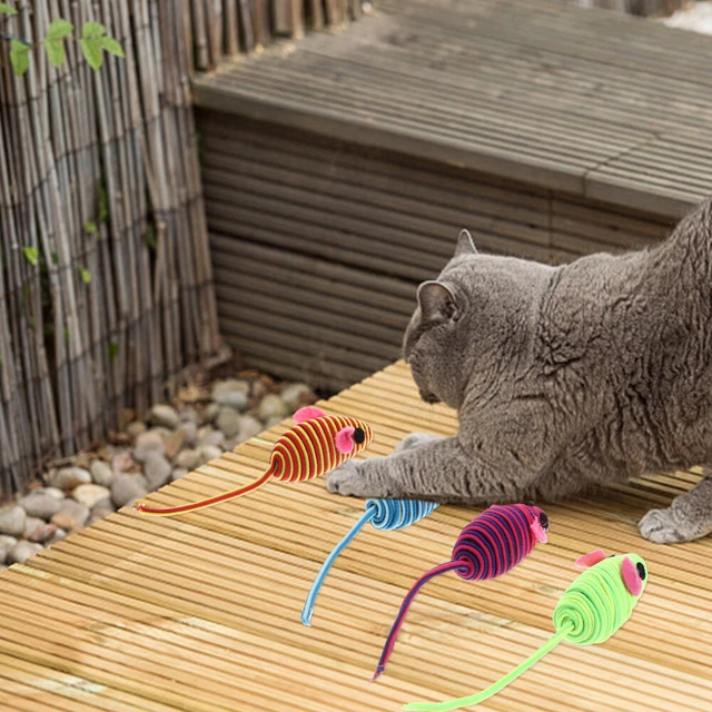 12 Pcs Exercise Cat Toy Cat Mice Toys Indoor Cats Catnip Toy Rc Toy Double Line 12