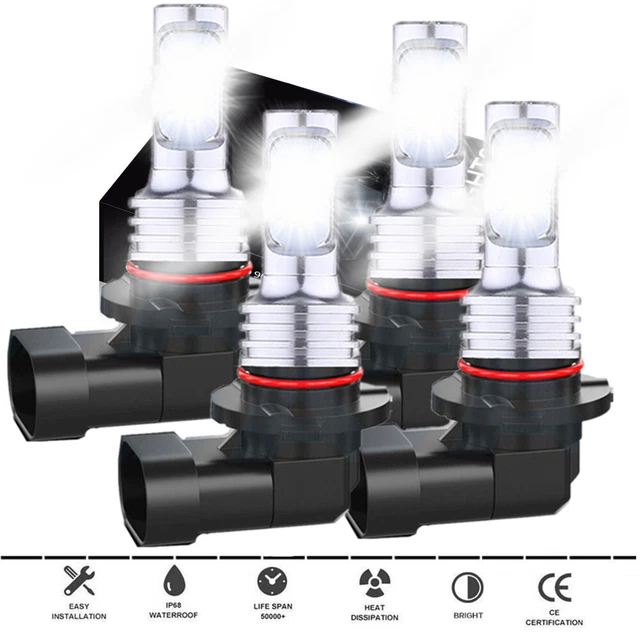 4x 9005 9006 LED Combo Headlight Bulbs High Low Beam 8000K Super White Bright