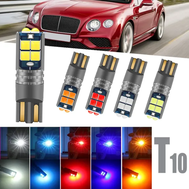 2x T10 W5W LED Car Interior Reading Dome Light Marker Lamp  Wedge Parking Bulbs
