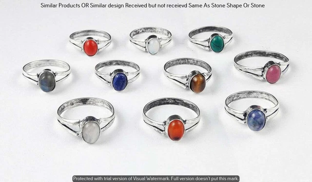Garnet & Mixed 50 Piece Wholesale Ring Lots 925 Sterling Silver Ring NRL-4438