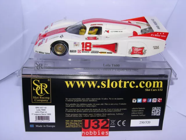 Src 01712 Lola T600 #18 Imsa Laguna Seca 1982 Jhon Paul Skaterwear LTED.ED.520