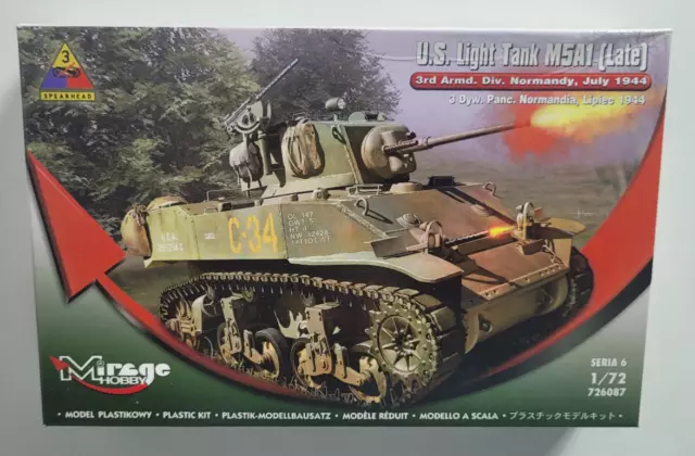 Mirage Hobby 726087 kit Stati Uniti light tank M5A1 (tardivo) in 1:72 *IMBALLO ORIGINALE*