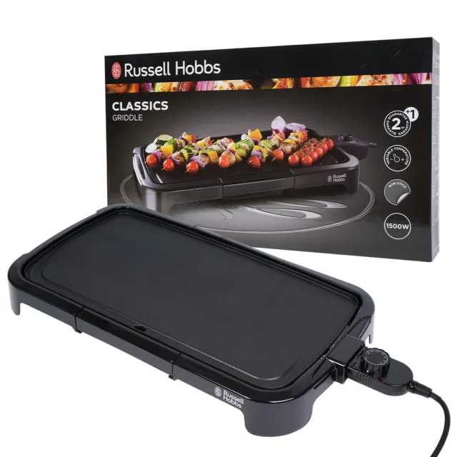 Russell Hobbs Eléctrico Parrilla de Mesa Balcón Eléctrica Teppan Yaki