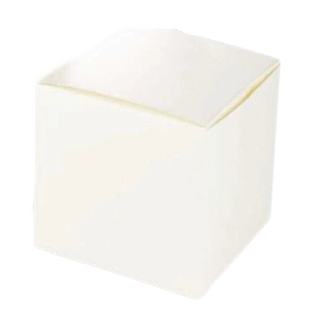 20 SCATOLE BOMBONIERE CARTONE PIEGHEVOLE AVORIO 8x8x8 CM (BOX)  FCA-BOX55-20