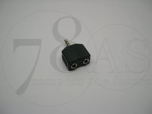 Adaptador De Conector Jack 3,5 MM Estéreo Para Doble Salida