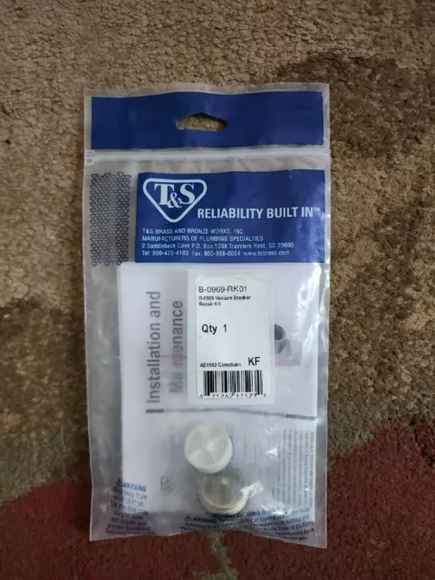 T&S Brass B-0969-RK01 Vacuum Breaker Repair Kit New In Package
