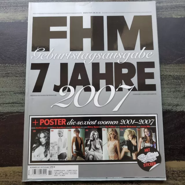 ♡ FHM 11/2007, Nr. 85, Pamela Anderson, Erotik, mit Postern!!!, Zeitschrift, Top