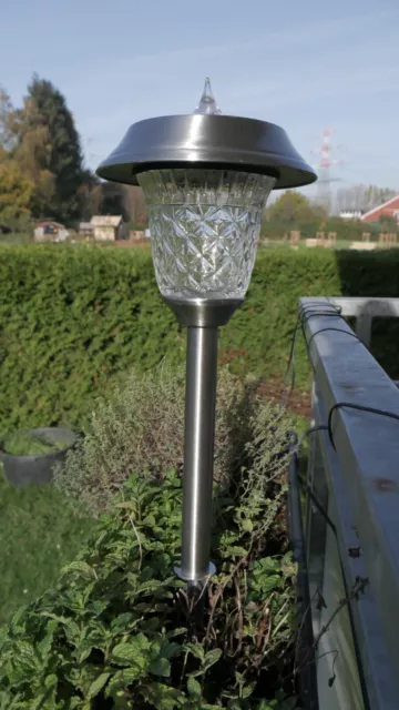 Solithia Solarlampe Bismark 2 er Set Warmweiß Edelstahl aus dem TV