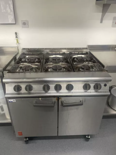 Natural Gas  Falcon 6 Burner Dominator Plus Oven Range/ Cooker / Commercial